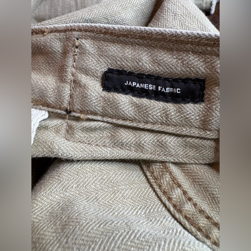 R13 Women's Straight Leg Jeans in Khaki - Picture 8 of 14